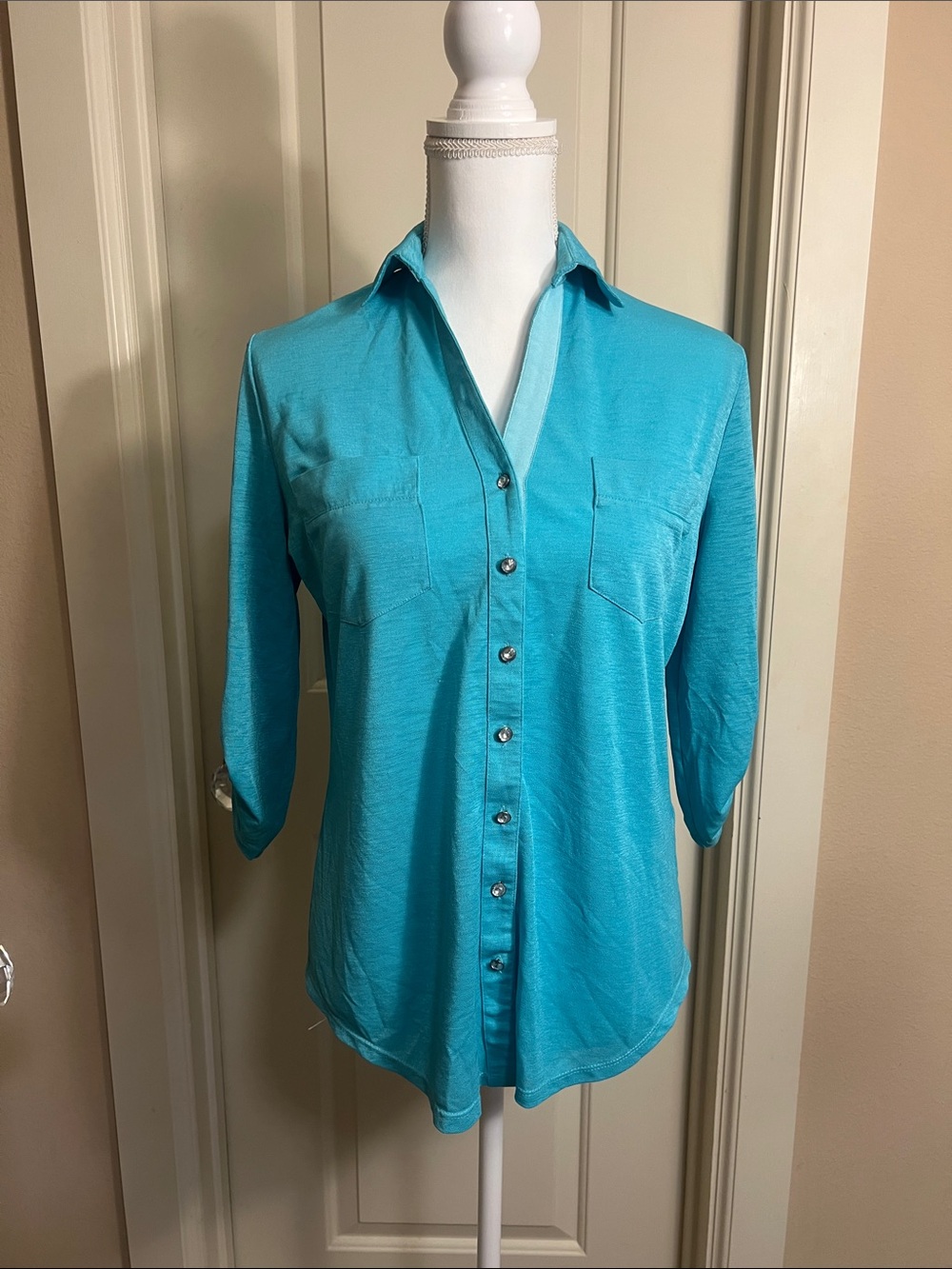 Venini Turquoise button down shirt